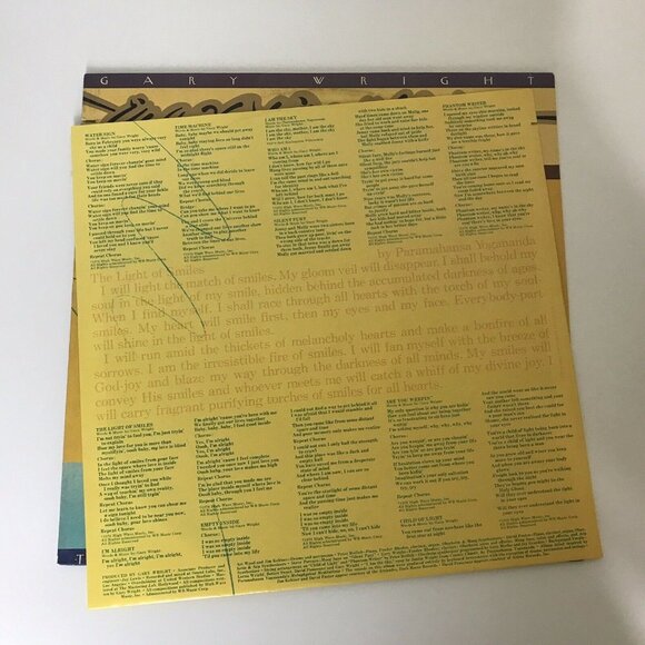 VTG Gary Wright The Light Of Smiles 12"  Vinyl  LP - Picture 6 of 7